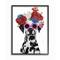 Stupell Industries Dalmatian With Flower Crown & Sunglasses Black Framed Wall Art